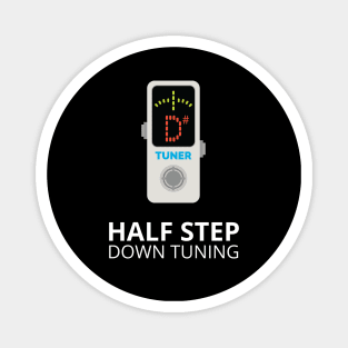 Half Step Down Tuning Pedal Tuner Dark Theme Magnet